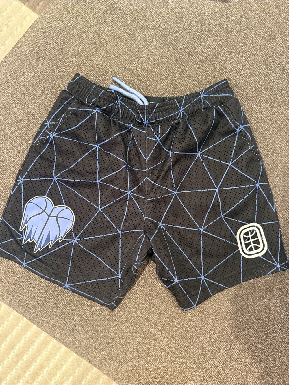 Overtime cold hearts Black & Blue Basketball Mesh Shorts